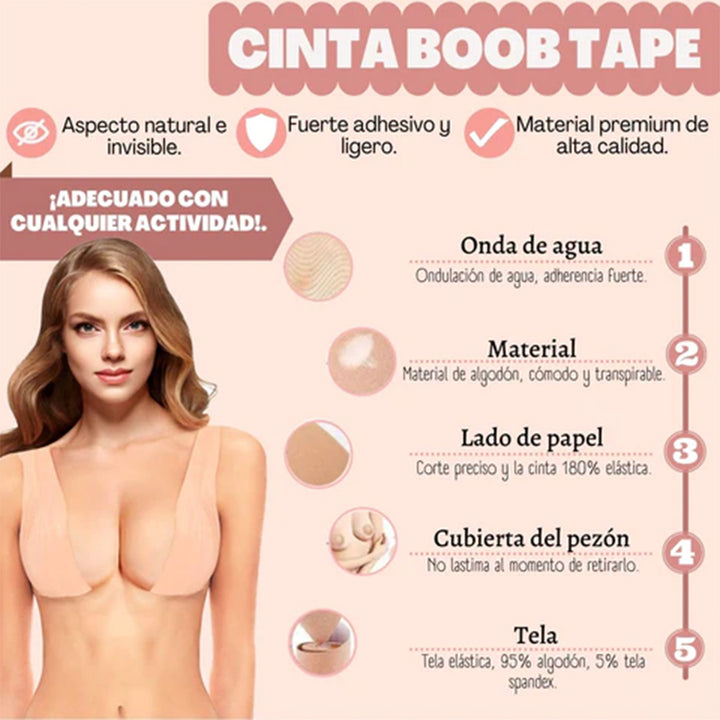 Cinta Levanta Busto boob tape Seno Adhesiva Invisible Push Up